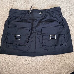 Fashion Nova Black Mini Skirt with Buckle Pockets